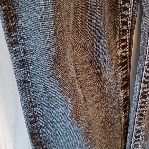 Miss Me Jeans Size 29 Faded Black Low-Rise 30Wx30L Skinny, Bedazzled, Distressed - Picture 12 of 14